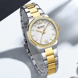 Curren 9103 CH For Women - Gold White